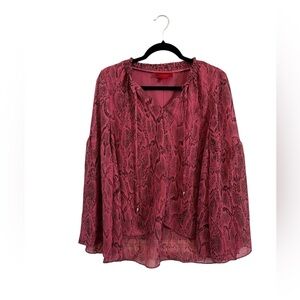 EUC Jennifer Lopez Snakeskin Print Blouse